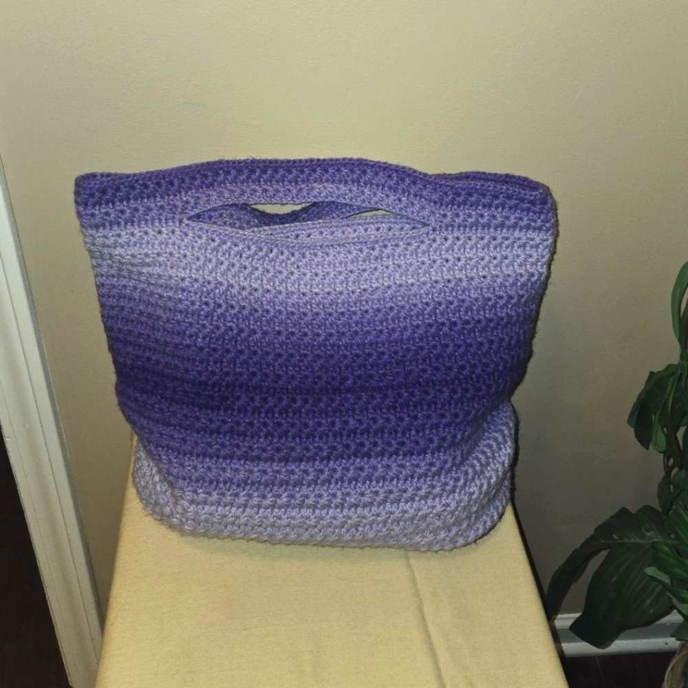 New handmade crochet star stitch handbag